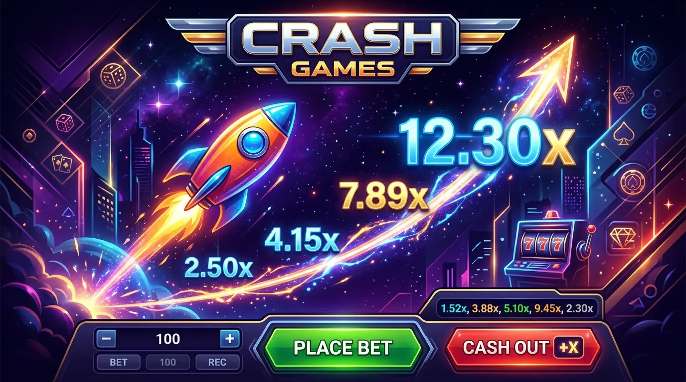 Spil crashspil hos Getlucky casino
